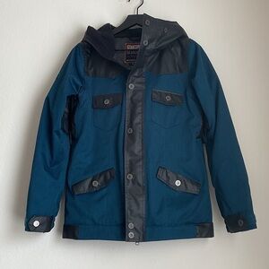 Nikita Womens Mayon Teal and Black Ski Snow Board Riding Jacket Size Small